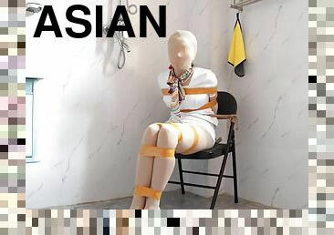 asia, stocking, bdsm-seks-kasar-dan-agresif, stocking-stockings, teransang, pakaian-dalam-wanita, seorang-diri, cina, bondage-seks-dengan-mengikat-tubuh, liar