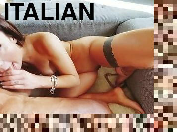 Amazing Italian Teen Enjoying My Huge Dick