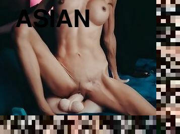 asiatisk, doggy-style, masturbation, fitta-pussy, smal, anal, smutsig, thailändsk, webbkamera, dildo