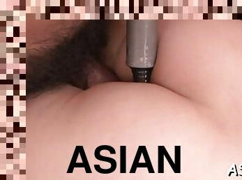 Lusty asian anal pleasuring