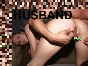 My husband watched me fuck other men in a swing club. I have an open asshole and pussy hard sex