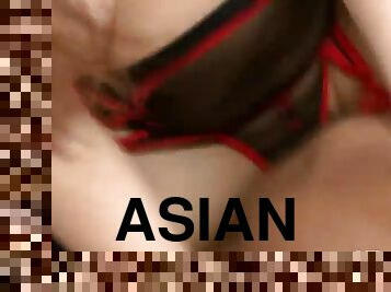 Asian maid lusty toying