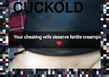 Sorry, cuckold hubby, but your wife allowed me to cum inside her fertile pussy! - Cuckold captions