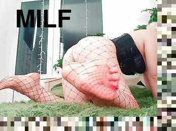 Arya Grander - Foot Fetish Video: Fishnet Pantyhose Hot Sexy Blonde Milf Femdom Pov