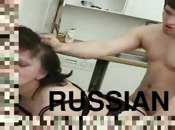 russisk, milf, hardcore, køkken