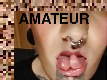 amatör, dad-girl, fetisch, ensam, tatuering