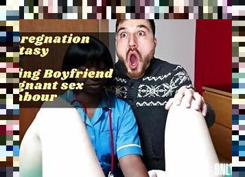 Impregnation fantasy - loving boyfriend sex and labour