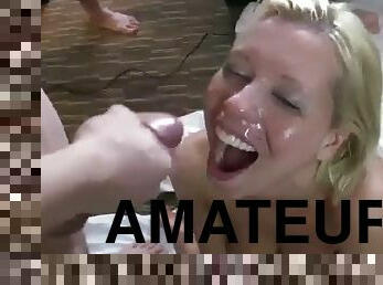 Amateur bukkake and gangbang with girl - PolishCollector