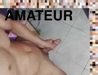 masturbation, amatör, gigantisk-kuk, tonåring, latinska, avrunkning, massage, ensam, kuk