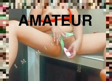 asiatisk, masturbation, pissande, kvinnligt-sprut, amatör, milf, leksak, mamma, samling, pov