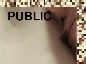 Slut practices public pee