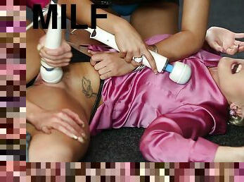 Milfs share crazy scenes of latex porn in dirty threesome