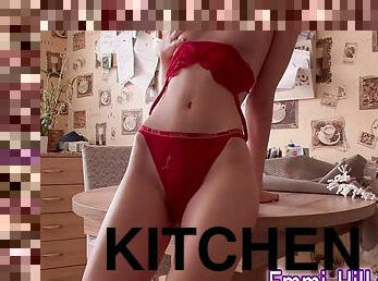 Home Alone Kitchen Sex!!! 18yo Teen Fuck!