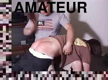 amateur, gay, bdsm, rousse, bout-a-bout, fumer, bondage, fessée