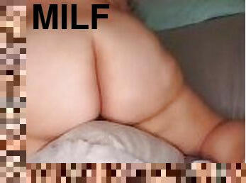 Pregnant MILF humping pillow