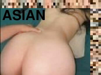 asiatisk, hundestilling, amatør, teenager, japans, røv-booty, synsvinkel, røv-butt, perfekt, træningscenter