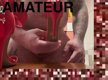 imens-huge, masturbare-masturbation, amatori, jet-de-sperma, pula-imensa, picioare, masturbare, sperma, fetish, solo