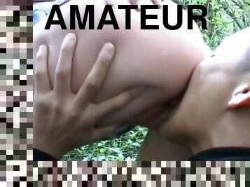 asiatique, en-plein-air, amateur, fellation, ejaculation-sur-le-corps, joufflue, britannique