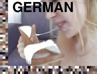 Sweet German teen gets double penetrated by her fuckers
