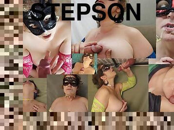 store-pupper, svær, mor-og-sønn, eldre, blowjob, cumshot, milf, mamma, compilation, bbw