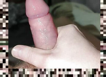 Fist time to cum with toy in ass - Cum on stomach