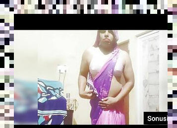 Hot Indian femboy sonusissy navel in saree 