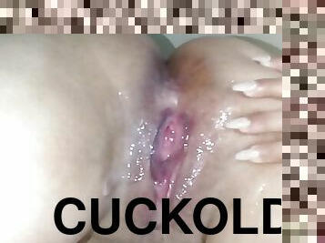 step brother of my cuckold was fucking me slowly and fucks my mouth before breeding my pussy with so much cum