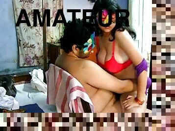 Amateur Indian Savita is sucking a cock