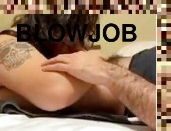 Cuck watches blowjob