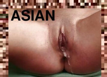 Asian milf got her pussy pumped with cum