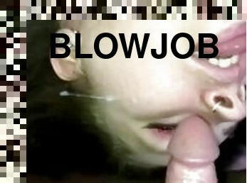 storatuttar, amatör, avsugning, cumshot, par, bbw, slyna, sprut, brunett