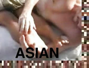 asiatisk, pappa, amatör, cumshot, gay, fötter, farsan