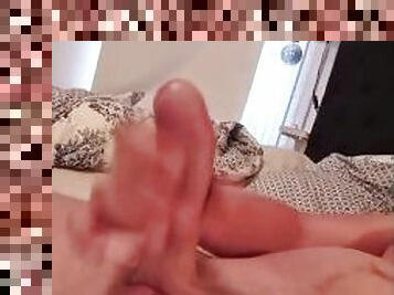 masturbation, amatör, cumshot, gigantisk-kuk, ensam, kuk