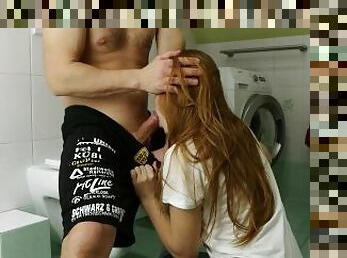 tricherie, masturbation, femme, fellation, hirondelle, rousse, secousses, petite-amie, ejaculation, toilette