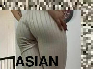 asiatisk, pappa, amatör, anal, tonåring, creampie, slyna, smutsig, trosor, ung18