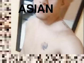 asia, mastubasi, amatir, cumshot-keluarnya-sperma, remaja, homo, sentakkan, seorang-diri, hotel, tato