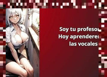 Juego de roles - ASMR - JOI -  Gemidos - Soy tu profesora y aprenders conmigo las vocales