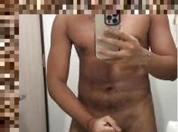 Latín Guy Enjoying His Dick Before Taking a Shower