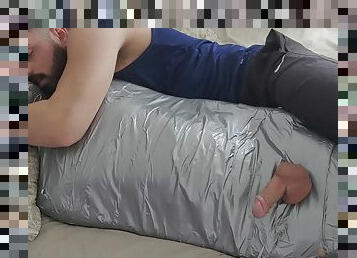 bearded dom using mummified guy as a toy