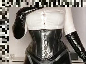 PVC Mistress with strapon