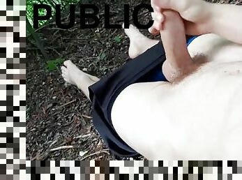 Teen Jerk in the Public Forest 18 years old
