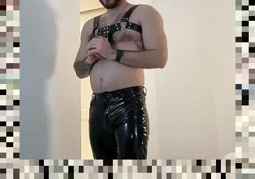 gay, esclave, fétiche, latex, solo, domination, putain, cuir