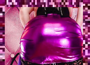 Sexy MILF with strap-on tease video. Female Domination FEMDOM POV clip. Arya Grander.