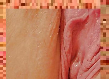 clitoris-bagian-atas-vagina-paling-sensitif, berambut, mastubasi, orgasme, vagina-pussy, wanita-gemuk-yang-cantik, permainan-jari, sudut-pandang, amerika, ketat