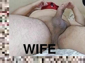 Obedient wife nice blowjob handjob cum close up milk