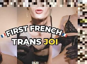 FIRST FRENCH TRANS JOI - I dominate you and make you cum with me on a count
