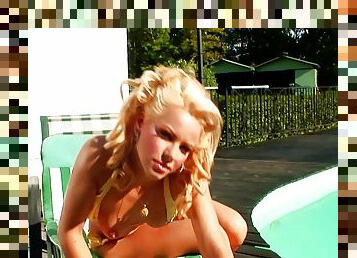 Hot Blonde Babe From Germany Riding A Hard Cock With Her Tight Asshole