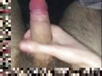 hairy teen wanking his uncut dick (CUMSHOT)