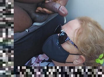 Hot Horny Sexy Big Ass Milf Mom With Big Tits Caught Masturbating Publicly In Car (Black Guy Jerk Off On SSBBW Glasses)