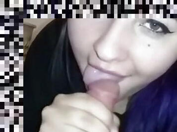 Sloppy suck and cum in mouth